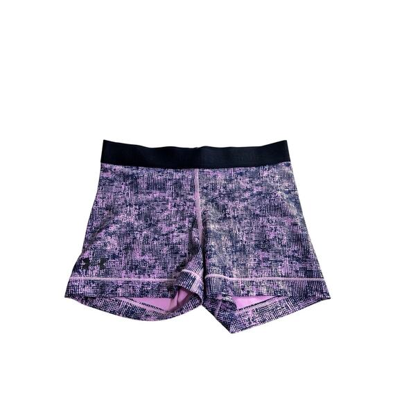 Under Armour Compression Heatgear Shorts Sz Small Purple Athletic Fitted Running - Picture 5 of 5